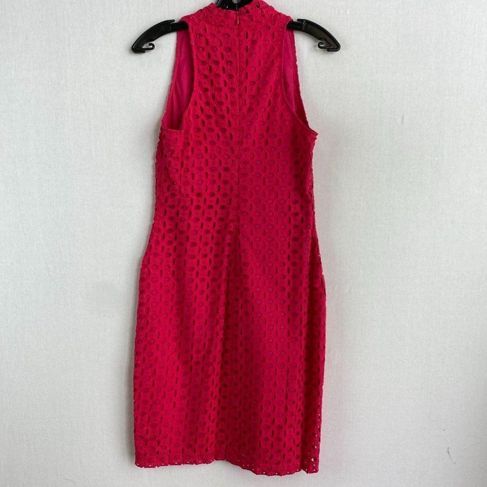 ANDREW MARC Pink Pattern Mesh Dress - Picture 8 of 8